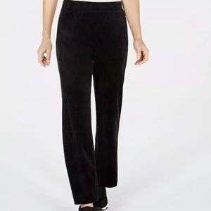 Karen Scott black velour casual pants size XL NWT